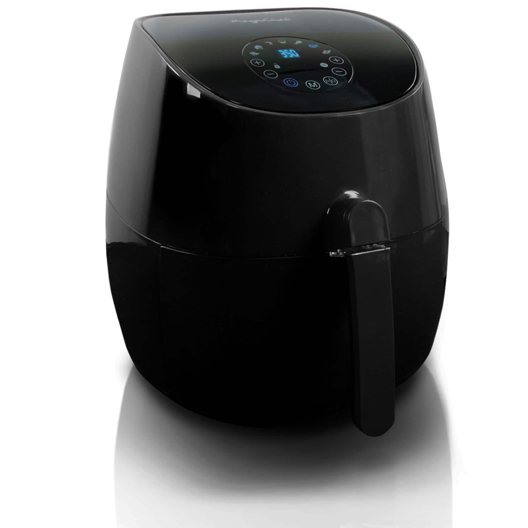 MegaChef 3.5qt. Sleek Black Airfryer & Multicooker With 7 Pre-programmed Settings